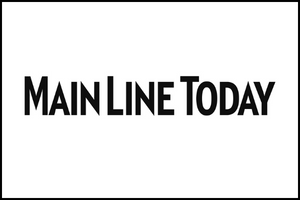 Black text on a white background reads Main Line Today in all capital letters with a bold, modern font. A thin black border frames the image.